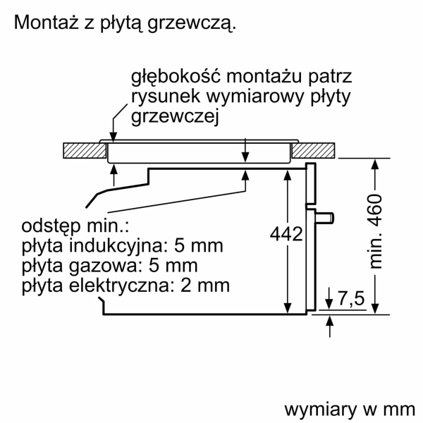 Piekarnik kompaktowy z mikrofalą do zabudowy CMG7241W1 Bosch Serie 8