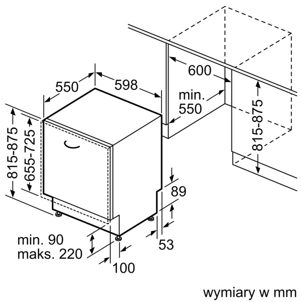 SN65YX00CE Siemens Zmywarka do zabudowy iQ500