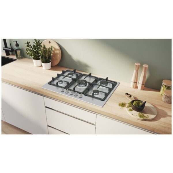 bosch-serie-4-plyta-gazowa-75-cm-stal-szlachetna-pgq7b5k90-04 Płyta gazowa Bosch PGQ7B5K90 Serie 4 (75 cm, stal szlachetna)