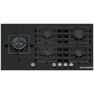 Płyta gazowa Bosch PPM9A6I40 Serie 6 (90 cm, szkło hartowane, czarna)