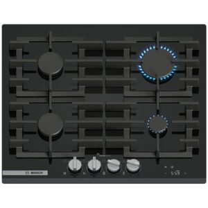 Płyta gazowa Bosch PRP6A6H40 Serie 8 (60 cm, szkło hartowane, czarna)