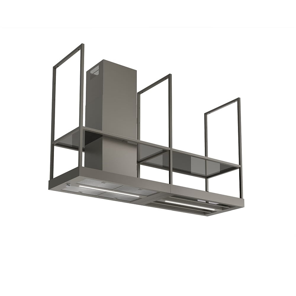 Okap wyspowy T-SHELF TITANIUM MATT 180