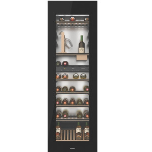 Chłodziarka na wino do zabudowy z lexiFrame, SommelierSet i Push2open KWT 6722 iGS Miele