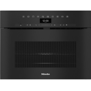 Piekarnik do zabudowy bezuchwytowy z kuchnią mikrofalową H 7440 BMX ObsidianBlack Miele