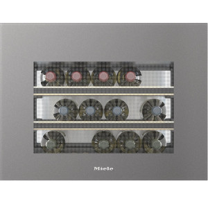Chłodziarka na wino do zabudowy z FlexiFrame Plus i Push2open KWT 7112 iG Graphitgrey Miele
