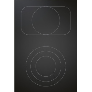 BORA Pro płyta grzewcza HiLight PKCB3AB, 3 pierścienie/pole na brytfannę All Black