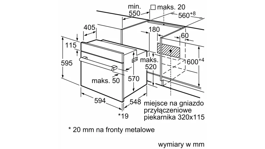 Piekarnik do zabudowy HAF113ES1 Bosch Serie 2 - obrazek 6