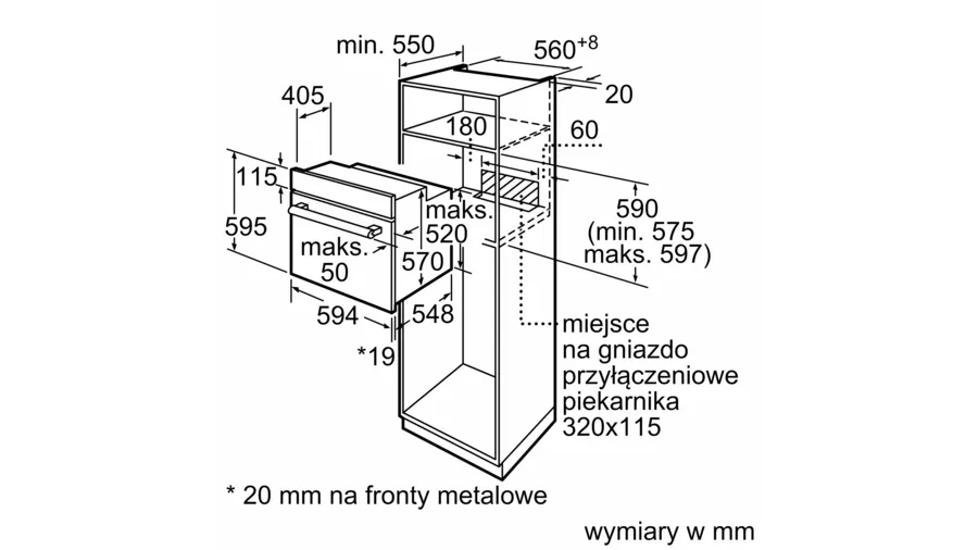 Piekarnik do zabudowy HAF113ES1 Bosch Serie 2 - obrazek 7