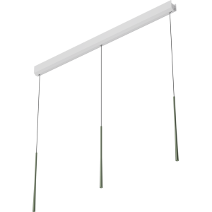 Lampa wisząca BORA Stars LSLMG w potrójnym układzie liniowym – butelkowa zieleń