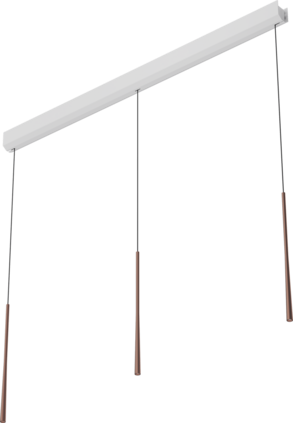 Lampa wisząca BORA Stars LSLRG w potrójnym układzie liniowym – różowe złoto