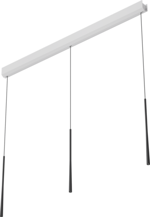 Lampa wisząca BORA Stars LSLSW w potrójnym układzie liniowym – czerń