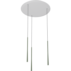 Lampa wisząca BORA Stars LSZMG w potrójnym układzie okrągłym – butelkowa zieleń