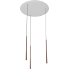 Lampa wiszaca BORA Stars LSZRG w potrojnym ukladzie okraglym rozowe zloto 100x100 sqt