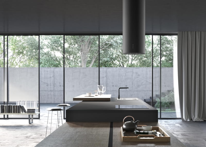 Okap wyspowy CYLINDRA ISOLA PLUS PLUS BK MATT 37 - obrazek 4