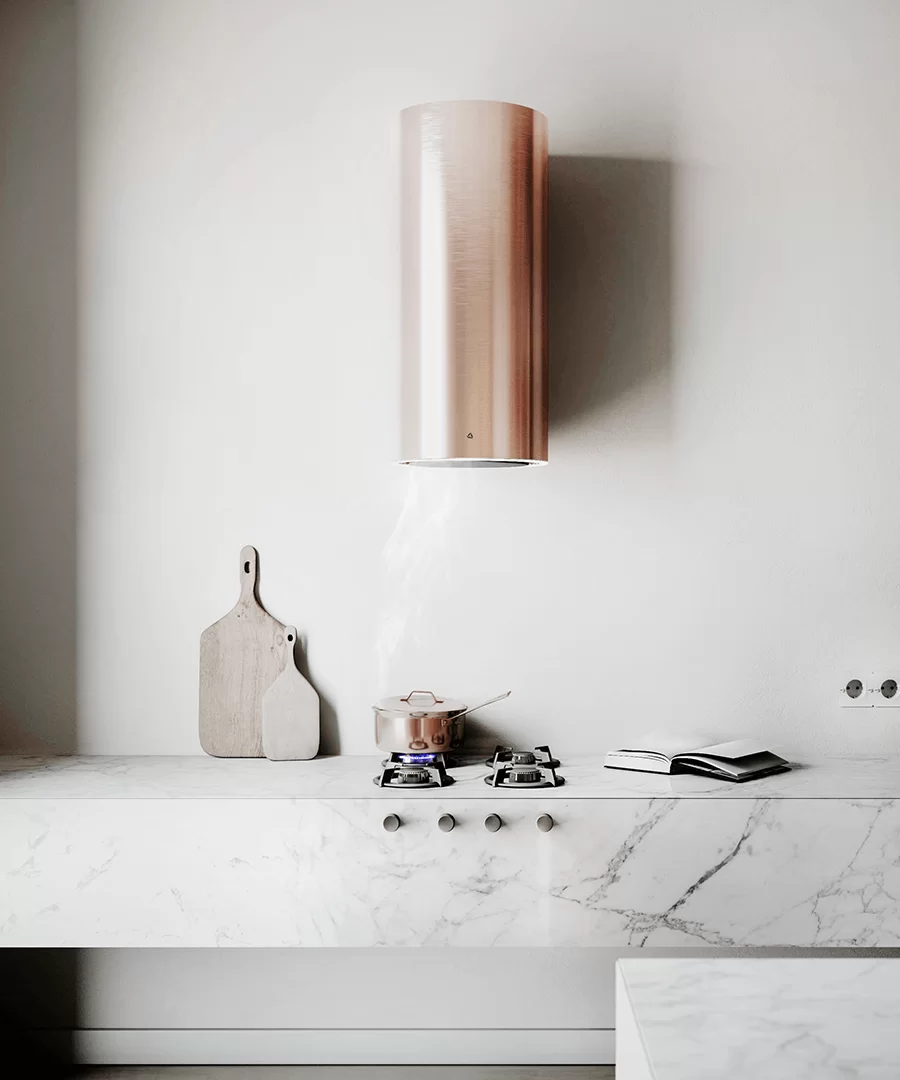 Okap przyścienny TUBUS ROSE GOLD ⌀ 38 CIARKO CDP3801R - obrazek 2