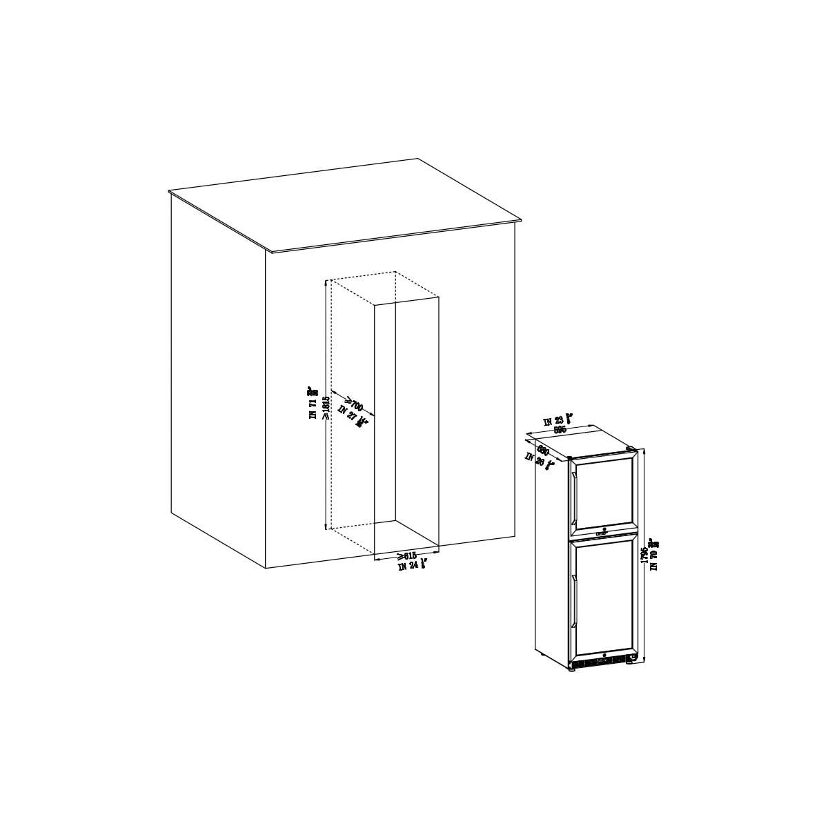 Winiarka wolnostojąca i do zabudowy MZ165DP - obrazek 4