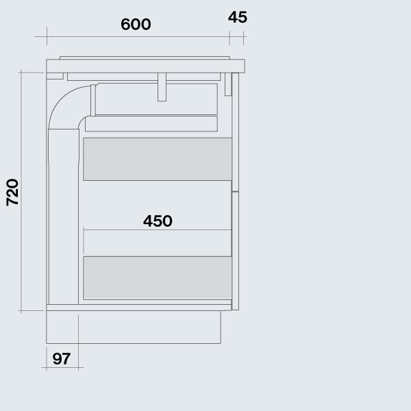 Płyta ceramiczna z wyciągiem FALMEC Quantum 84 - obrazek 2