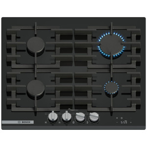 Płyta gazowa Bosch PRP6A6H40 Serie 8 (60 cm, szkło hartowane, czarna)