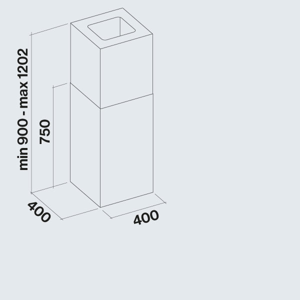 Okap przyścienny FALMEC Mira Black Isola 40 - obrazek 2