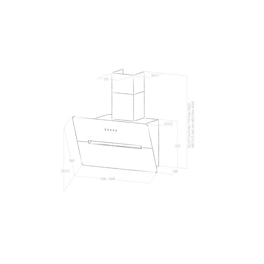 OKAP NAŚCIENNY WISE BIAŁE SZKŁO - obrazek 5