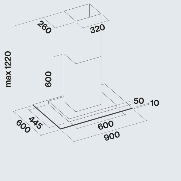 Okap wyspowy FALMEC Exploit Isola 90 - obrazek 2