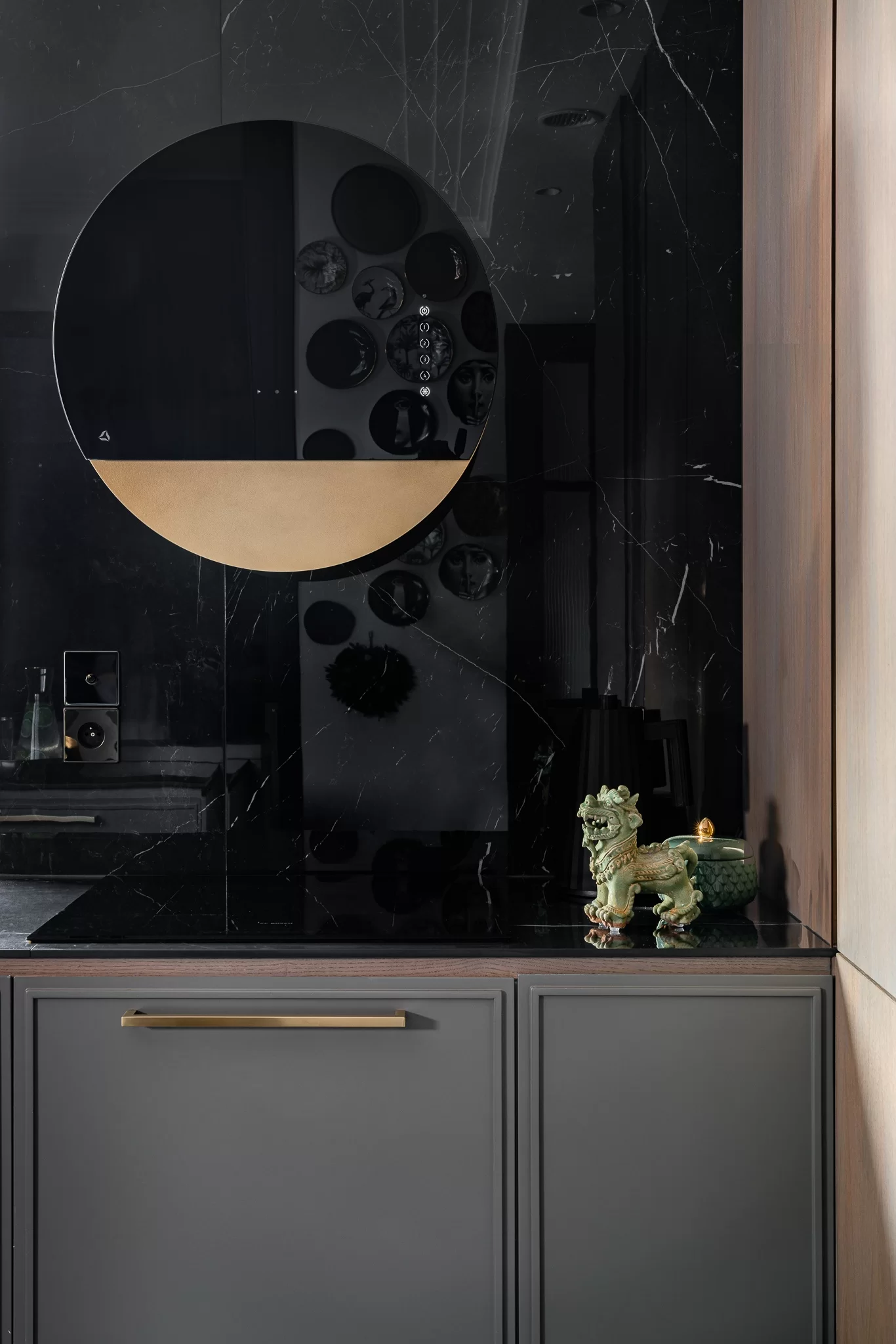 Okap przyścienny ECLIPSE czarno/złoty 60cm CIARKO CDO6001CZ - obrazek 2