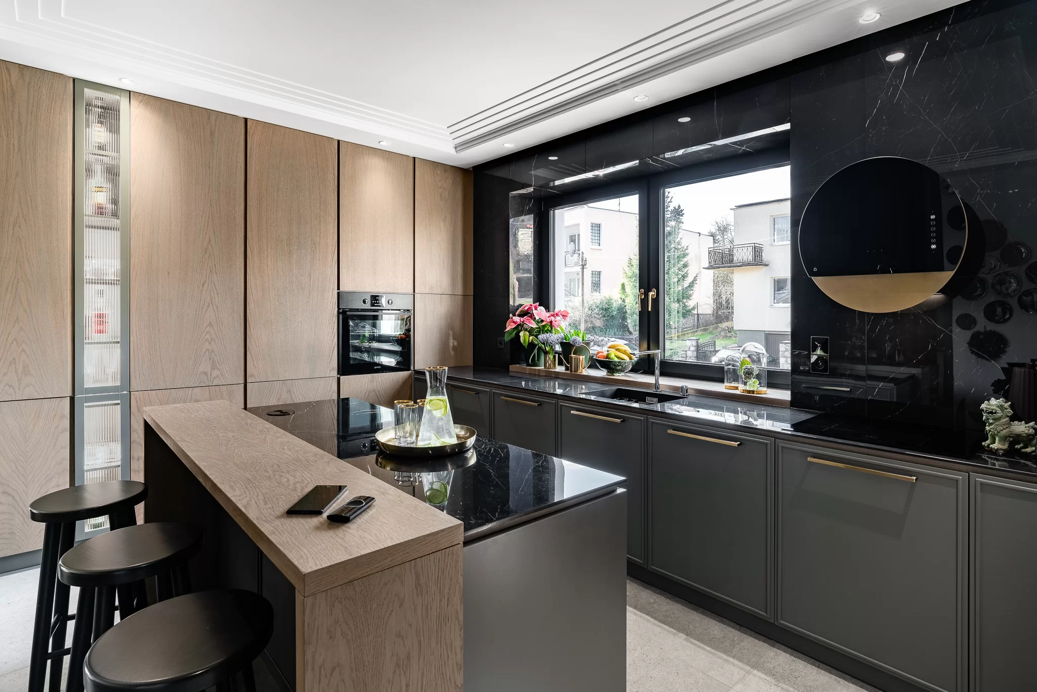 Okap przyścienny ECLIPSE czarno/złoty 60cm CIARKO CDO6001CZ - obrazek 3