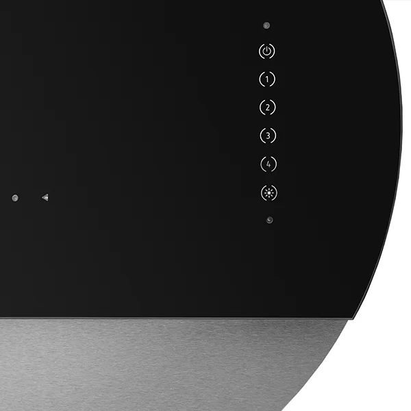 Okap przyścienny ECLIPSE black/inox 60cm CIARKO CDP6001CC - obrazek 2