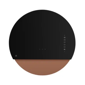 Okap przyścienny ECLIPSE black/rose gold 60cm CIARKO CDP6001CR