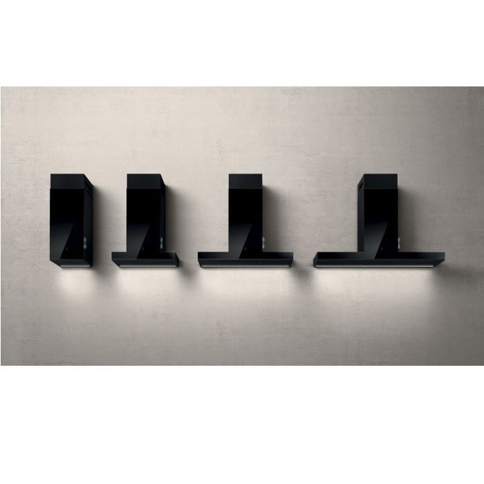 OKAP NAŚCIENNY HAIKU CZARNE SZKŁO