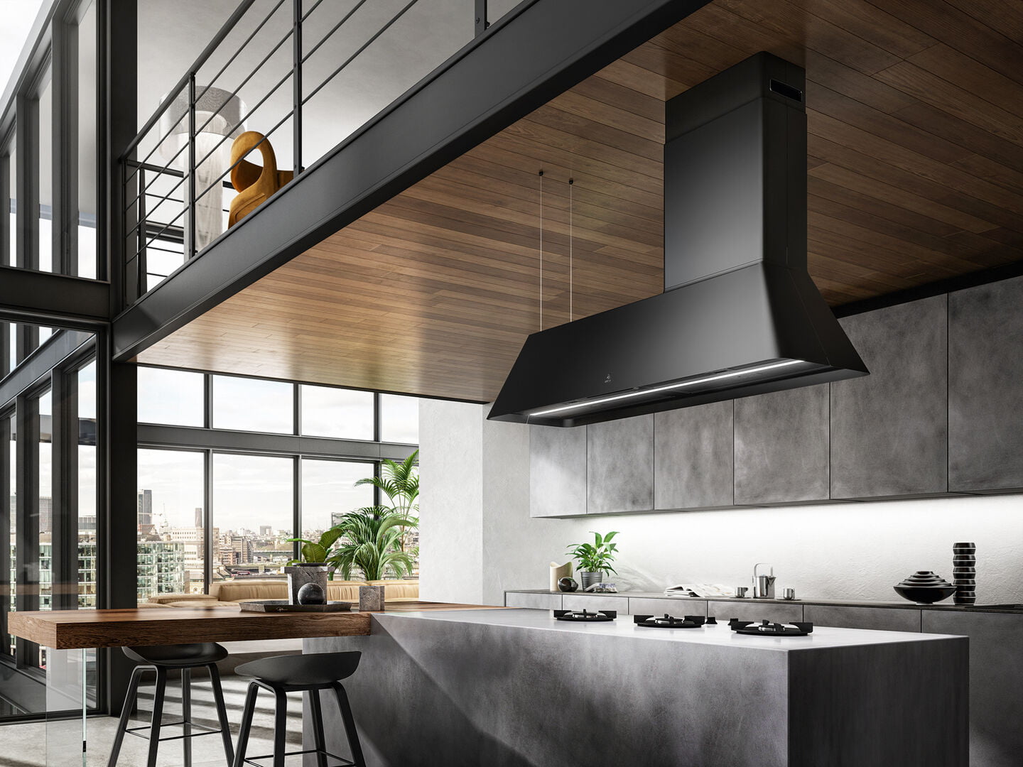 Okap sufitowy PRF0171195 Ikona Maxxi Pure 120cm czarny - obrazek 4