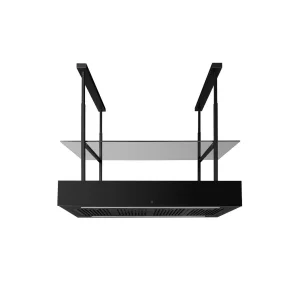 Okap wyspowy Minimal 1 czarny okap i czarny panel fabryczny 120cm CIARKO CDW1201C