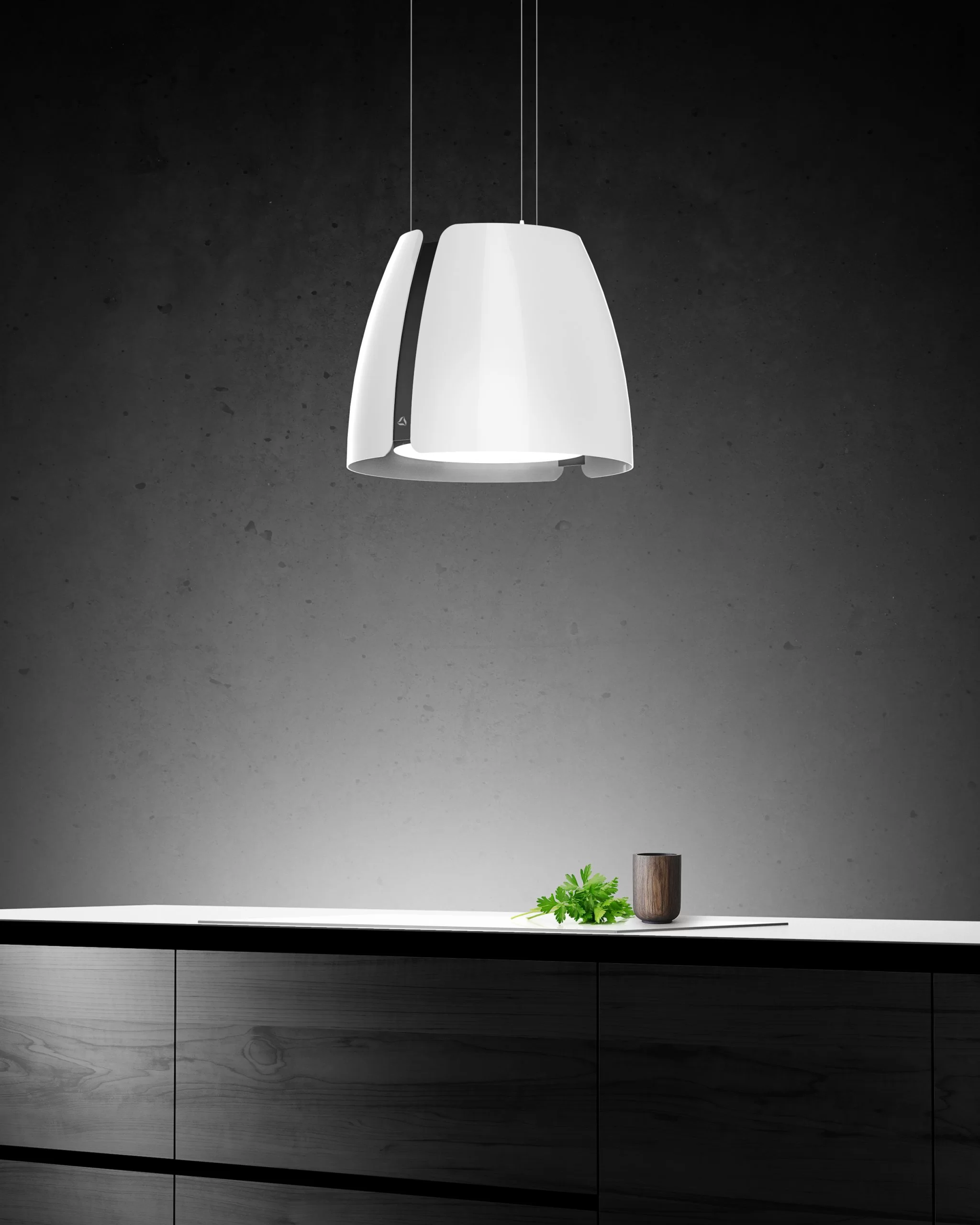 Okap wyspowy Miss W biały ⌀ 40 CIARKO CDW5001B - obrazek 2