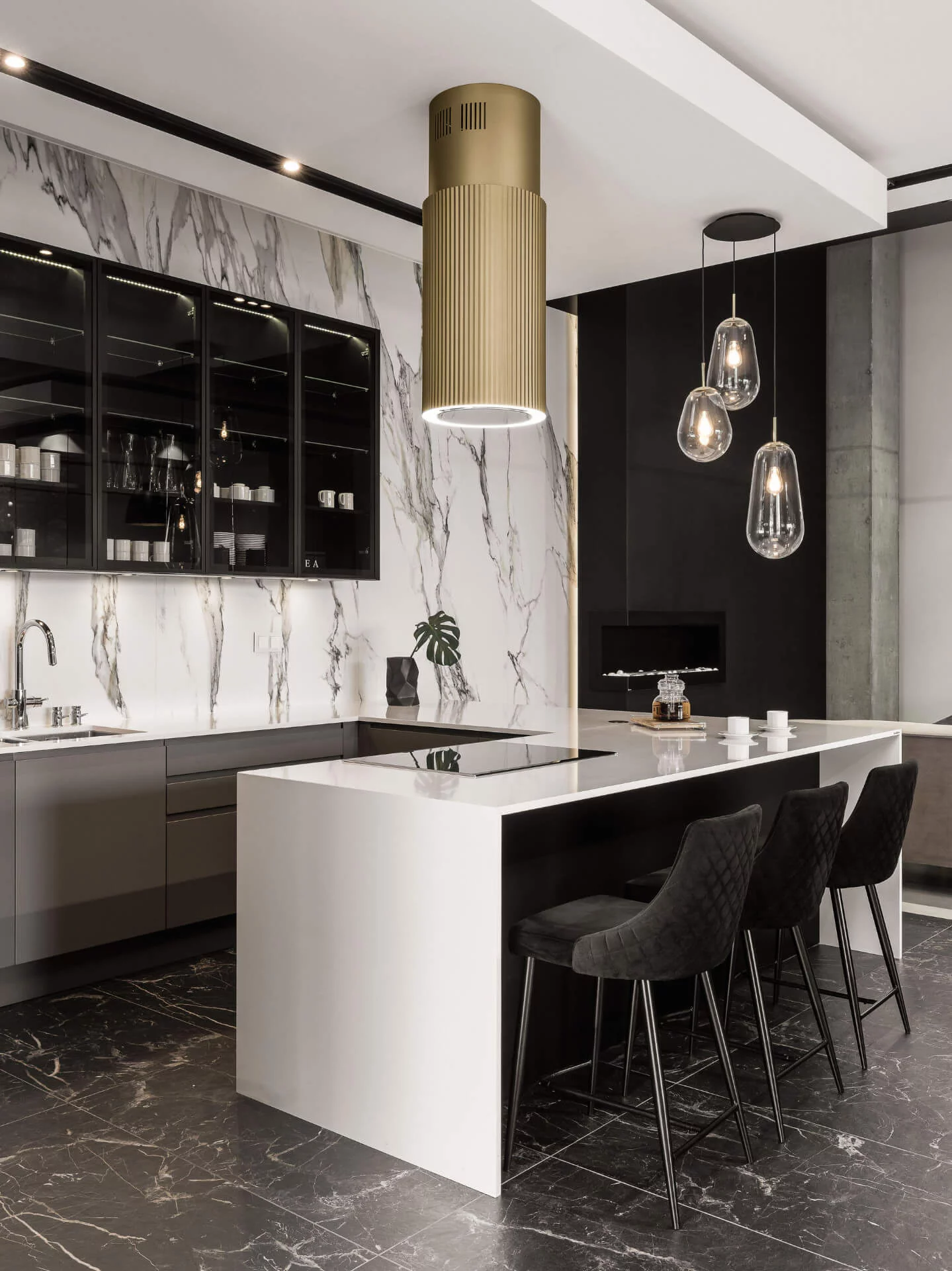 Okap wyspowy MONOGRAM W złoty ⌀ 38 CIARKO CDW3802Z - obrazek 4