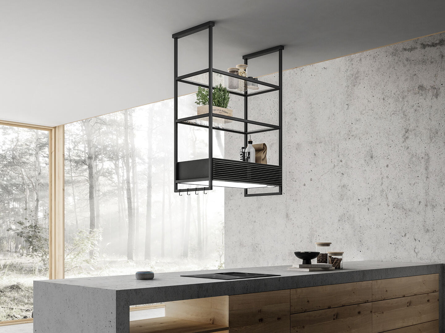 Okap nad wyspą PRF0166771 OPEN SUITE SUPERIOR 160cm czarny - obrazek 3