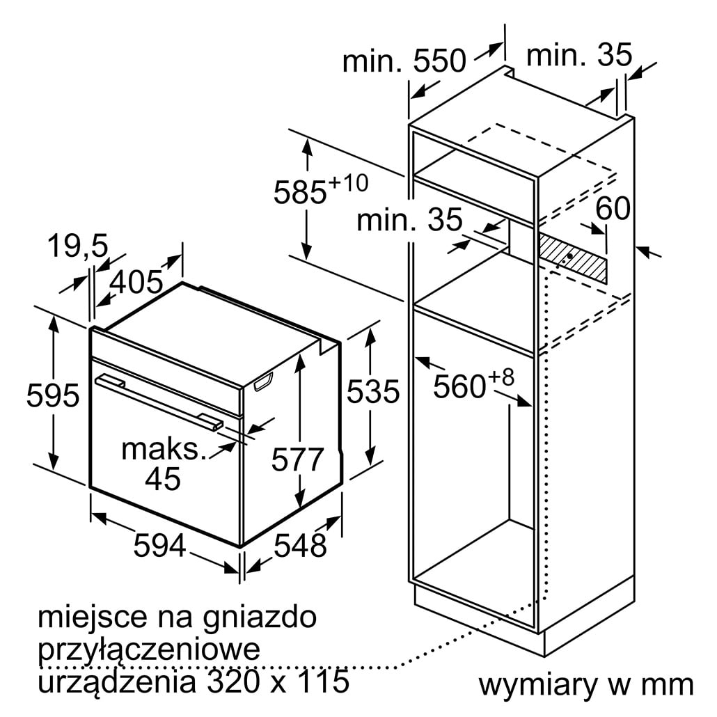 Piekarnik do zabudowy HB676GBS1 iQ700 60 x 60 cm Stalowy - obrazek 9