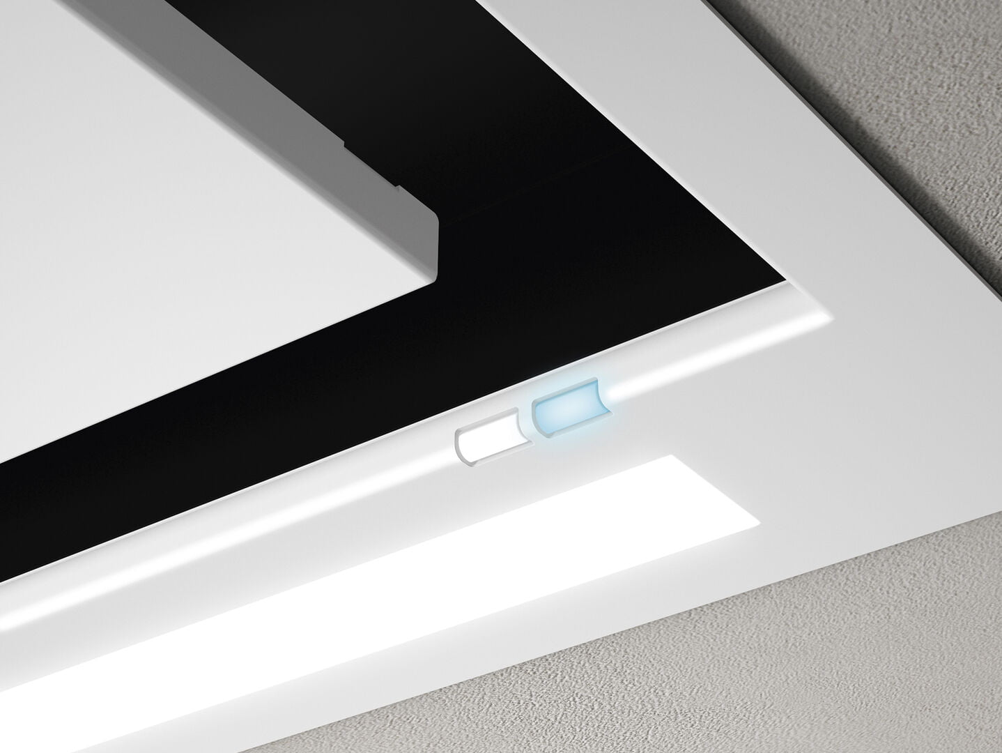 Okap sufitowy PRF0167044A HILIGHT GLASS H16 100cm biały - obrazek 2