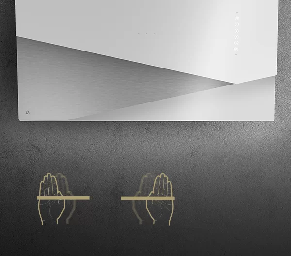 Okap przyścienny Trio black/inox 90 cm CIARKO CDP9001CI - obrazek 4