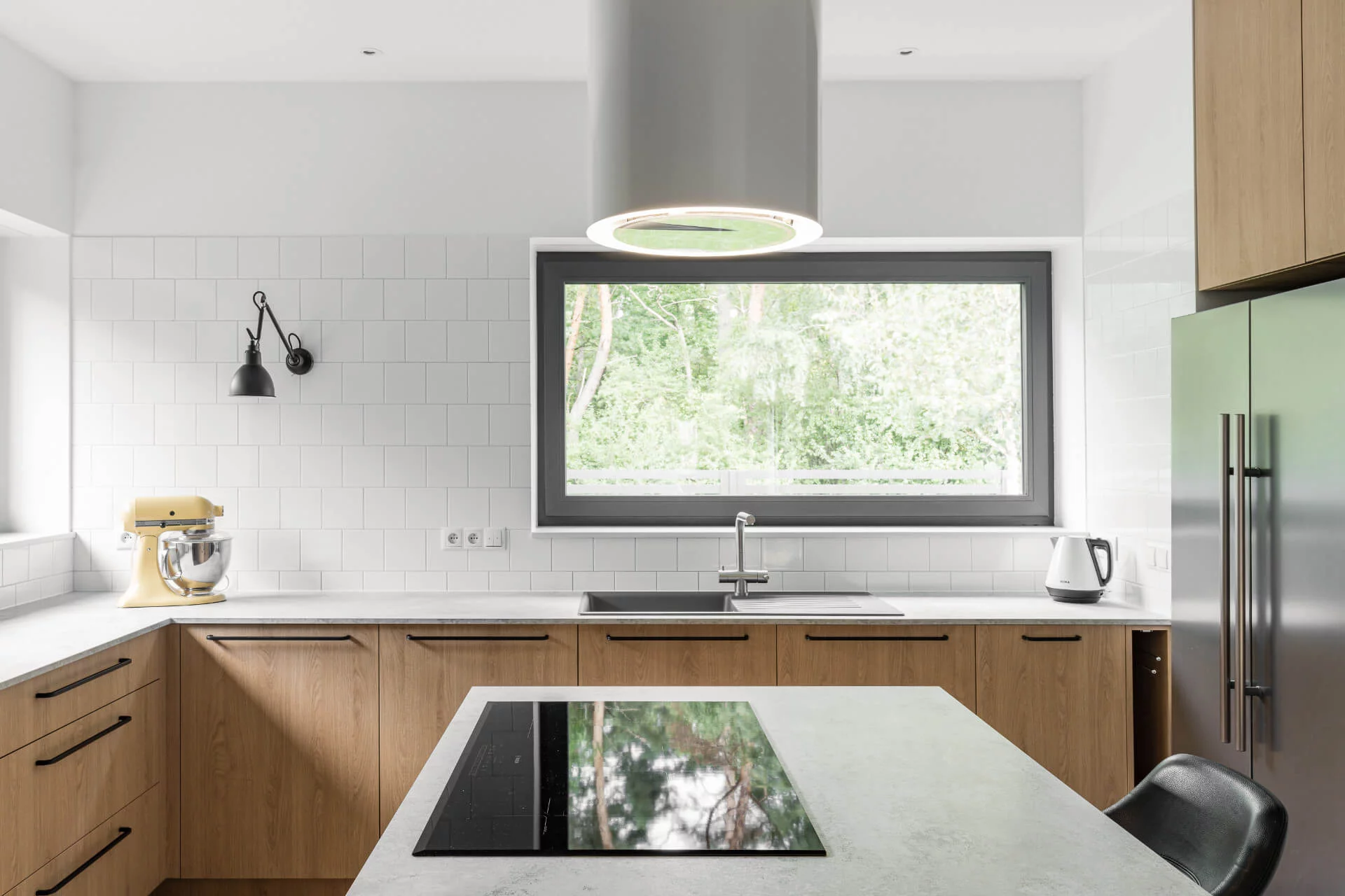 Okap wyspowy TUBUS W biały ⌀ 38 CIARKO CDW3801W - obrazek 2