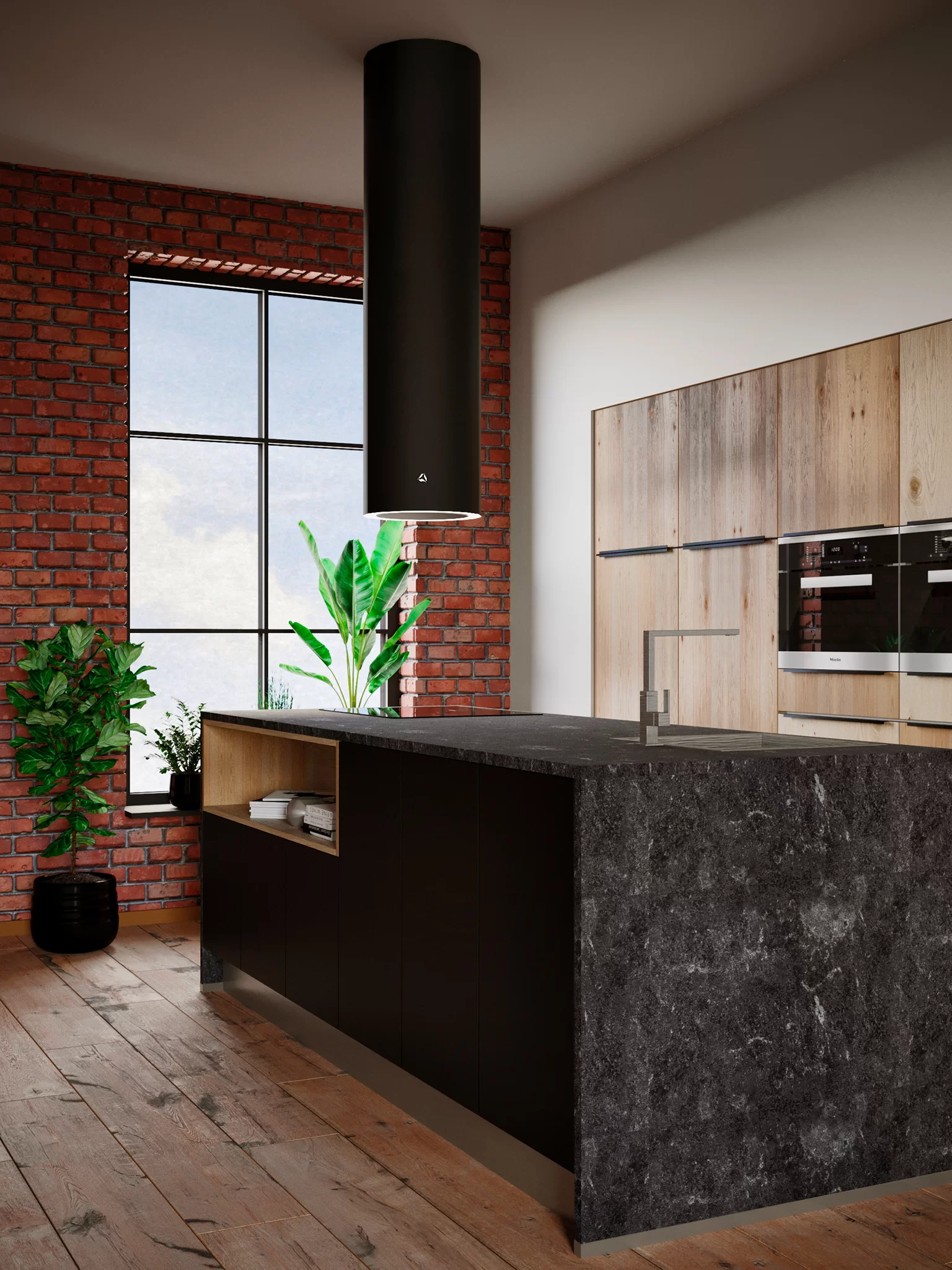 Okap wyspowy TUBUS W Long biały ⌀ 38 CIARKO CDW3801WL - obrazek 3