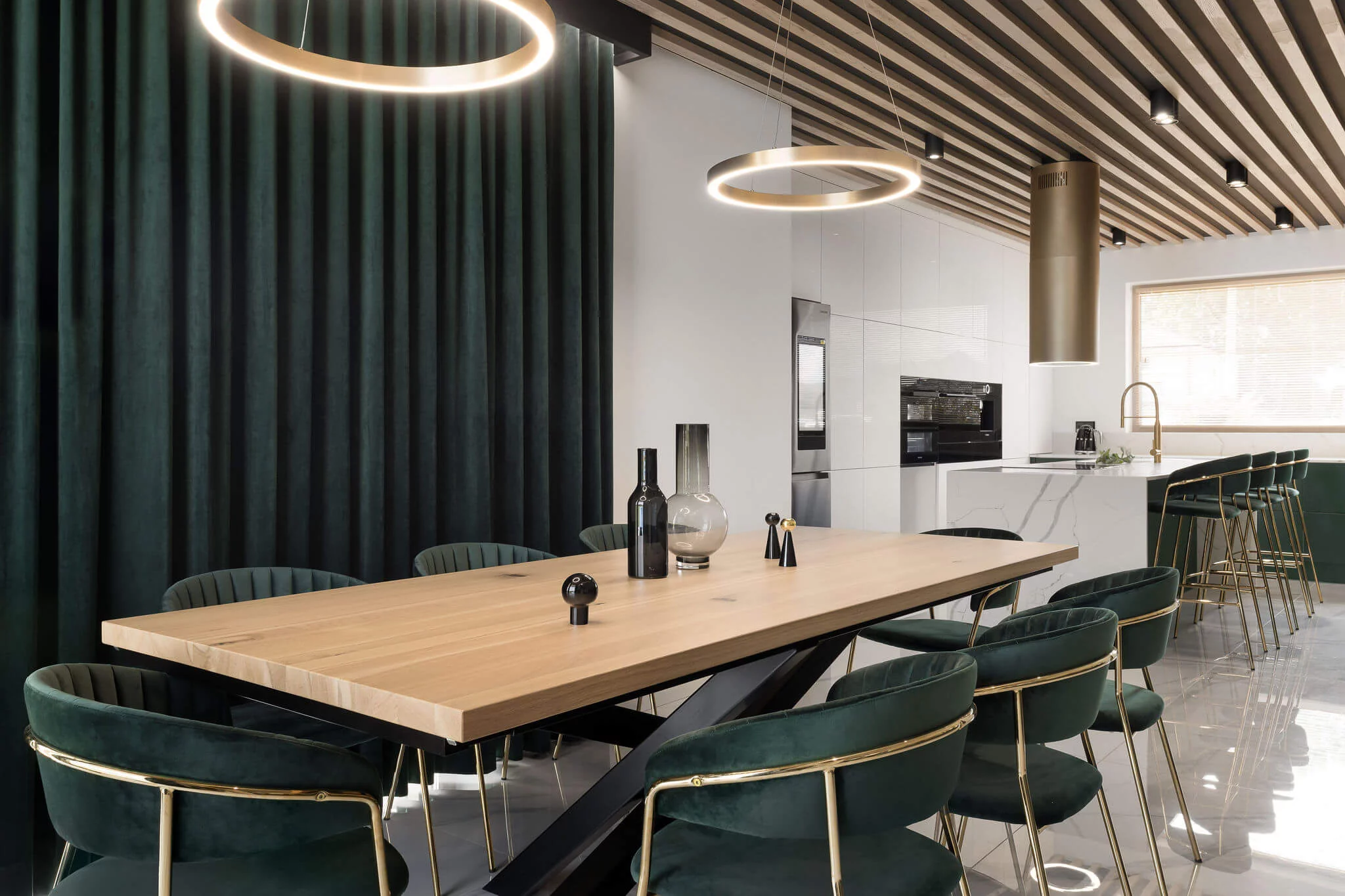 Okap wyspowy TUBUS W rose gold ⌀ 38 CIARKO CDW3801R - obrazek 3