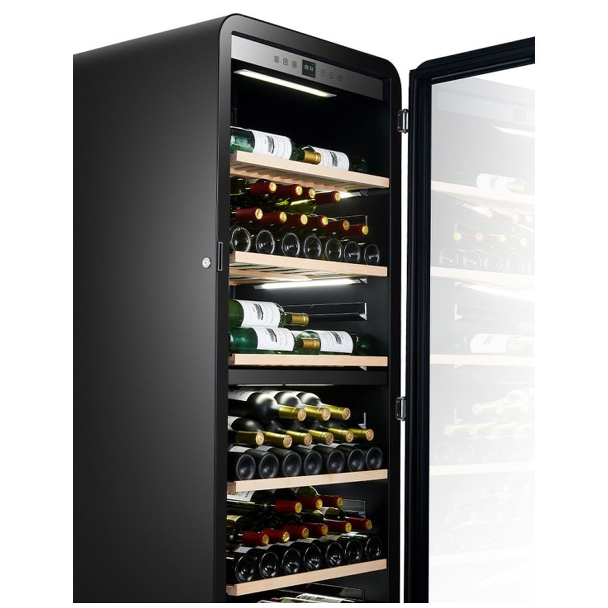 Winiarka wolnostojąca dwustrefowa piwnica na wino APOGEE250DZ 247 butelek - obrazek 2