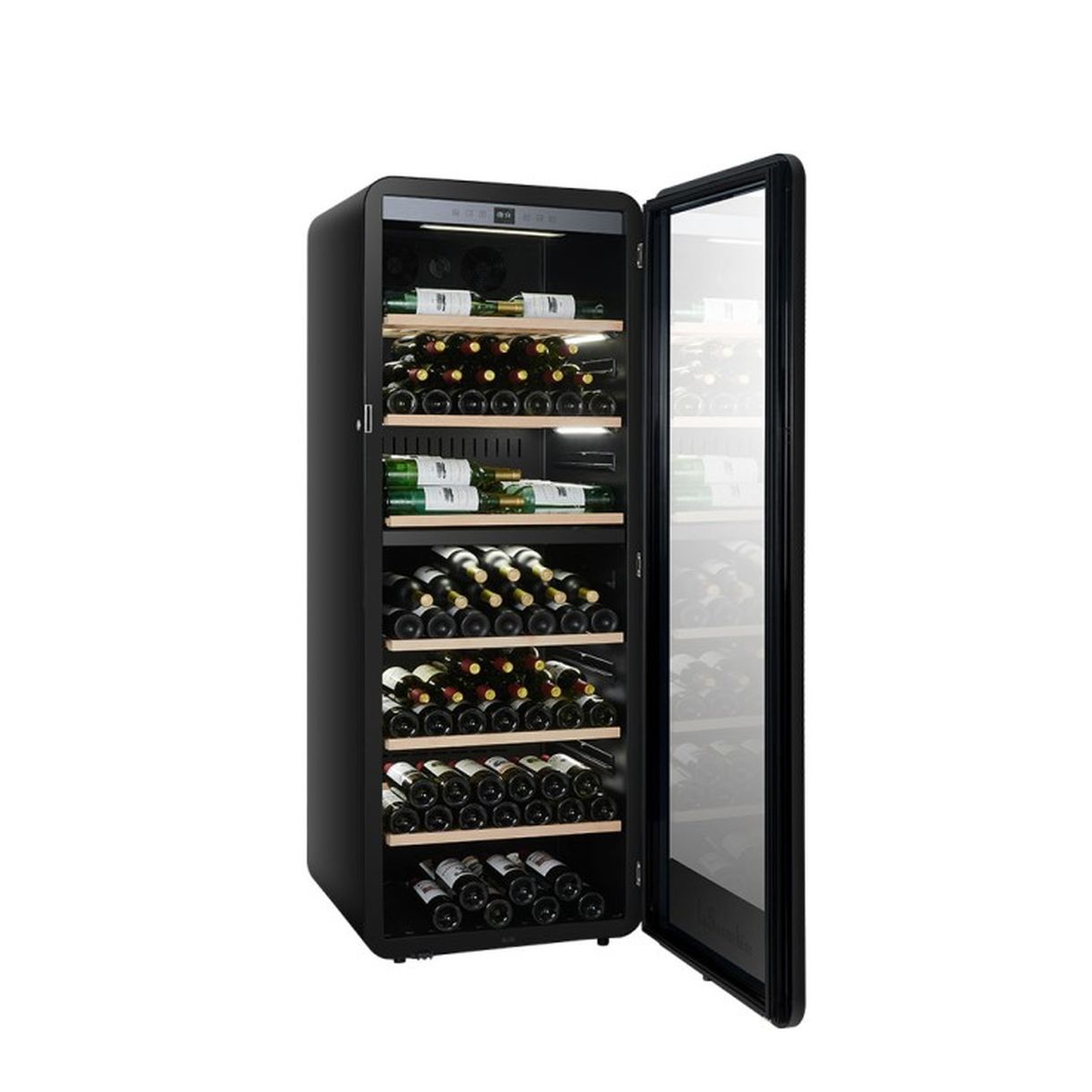 Winiarka wolnostojąca dwustrefowa piwnica na wino APOGEE250DZ 247 butelek - obrazek 9