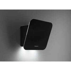 Okap przyścienny Falmec Tab 60 cm czarny otwierany front oświetlenie LED