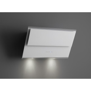 Okap przyścienny skośny Falmec Verso 85 cm biały 800 m³/h z oświetleniem LED Dynamic Light