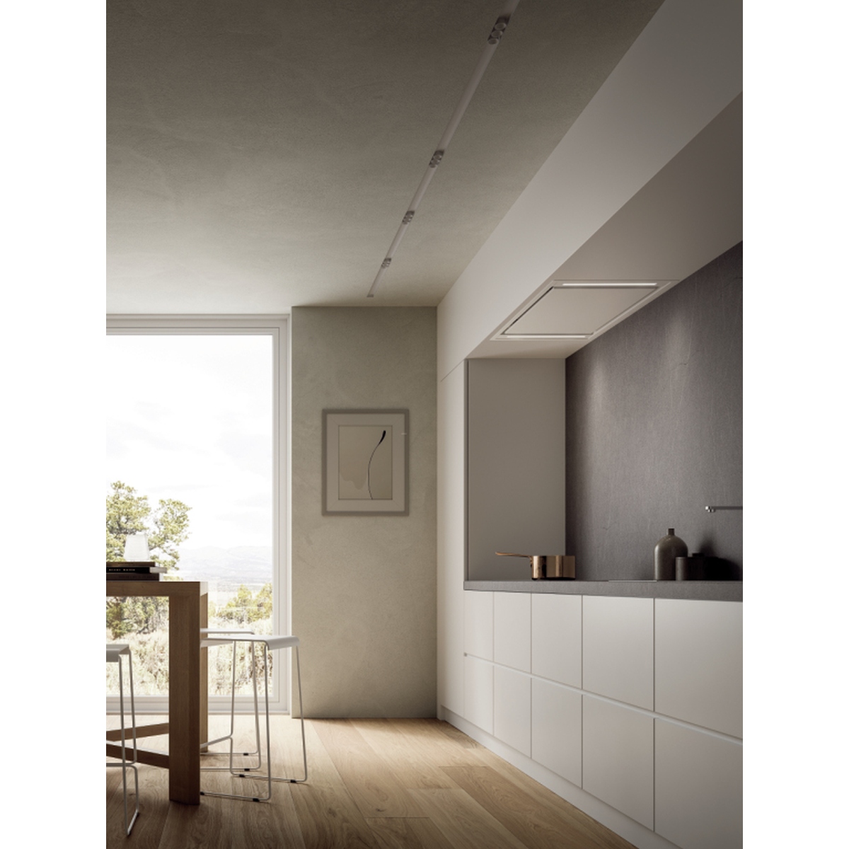 Okap sufitowy Falmec Stella Plus 90 cm inox stal nierdzewna wyciąg szczelinowy bez silnika 2 Okap sufitowy Falmec Stella Plus 90 cm inox stal nierdzewna wyciąg szczelinowy bez silnika - obrazek 2