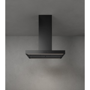Okap wyspowy Falmec Plane No-Drop 90 cm czarny z systemem No-Drop z filtrem Carbon.Zeo