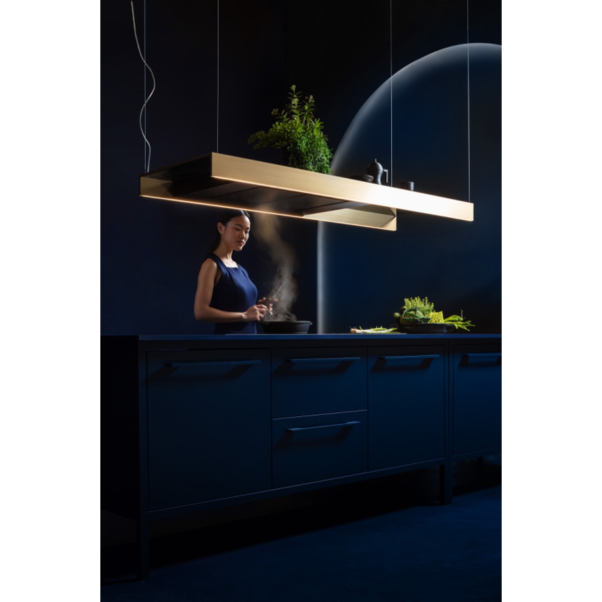 Okap wyspowy Falmec Light Isola 180 cm czarny brąz silnik bezszczotkowy z filtrem Carbon.Zeo 3 Okap wyspowy Falmec Light Isola 180 cm czarny brąz silnik bezszczotkowy z filtrem Carbon.Zeo - obrazek 3