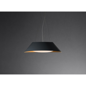 Okap wyspowy Falmec Vogue Circle.Tech 88 cm stalowy szary z dynamicznym oświetleniem LED i filtrem Carbon.Zeo