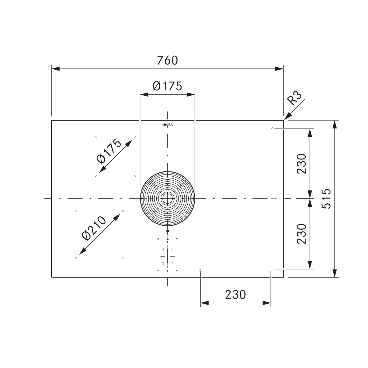 Płyta indukcyjna do zabudowy BORA PURMU2 M Pure z wbudowanym wyciągiem 76 cm 5 Płyta indukcyjna do zabudowy BORA PURMU2 M Pure z wbudowanym wyciągiem 76 cm - obrazek 5